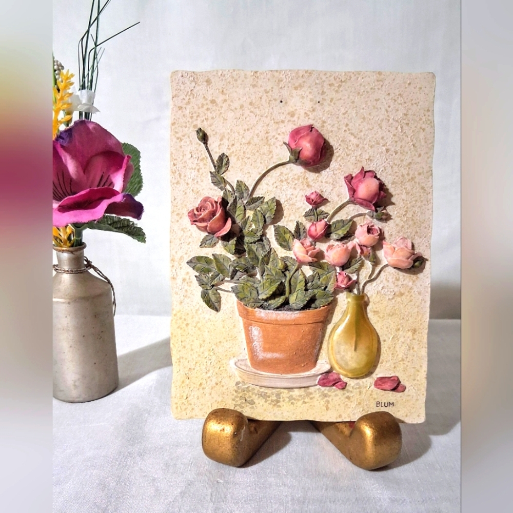 Cheri Blum Decorative Wall Plaque - 3D Artwork Signed
